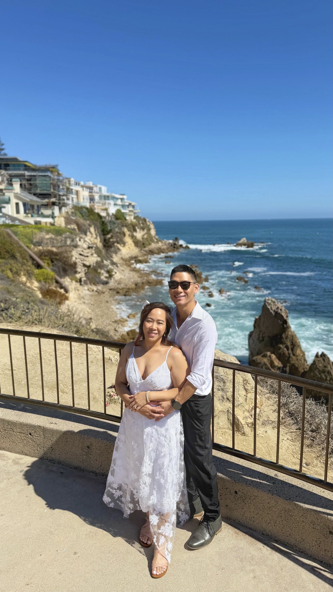 Rhona and Francis by the sea